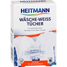Heitmann Beyaz Çamaşırlar için Temizleme Mendili 20'li