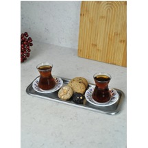 Paslanmaz Çelik Sunum Tepsisi Pastane Tepsi 33cm X 13 Cm