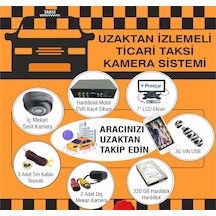 Ticari Taksiler Için Uzaktan Izlemeli Kamera Sistemi Seti
