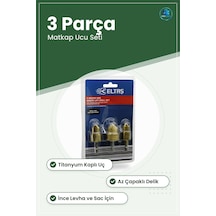 Hss Sac Delme Matkap Ucu Seti 3 Parça Titanyum Kaplı Az Çapaklı İ