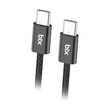 Bix BX04CC Type-c To Type-c 60w Şarj Data Kablosu 1 M Siyah