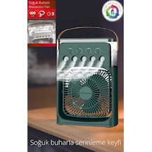 600 Ml Su Tanklı Buharlı Serinletici Fan Taşınabilir Mini Klima Fanı Led Işıklı Hava Soğutucu