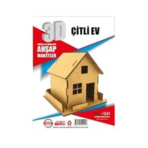 Alsa 3d Ahşap Yap Boya Çitli Ev, Ahsp07