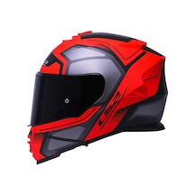 Ls2 Storm 2 Faster Full Face Motosiklet Kaskı Şeffaf + Siyah Vizörlü Mat Kırmızı - Titanyum