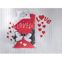 Taç Disney Minnie Mickey Lovely Tek Kişilik Nevresim Takımı (545085020)