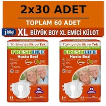 Freshlife Belbantlı Xlarge Ekstra Büyük Boy Hasta Bezi 60 Adet 2x30 Paket XL