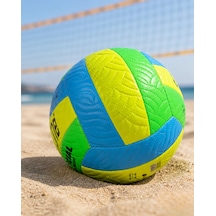 Profesyonel Voleybol Topu Kaymaz Yüzeyli Dayanıklı Spor Topu Mavi