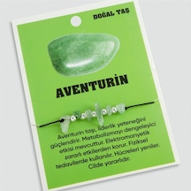 Aventurin - 602 - Doğaltaşlı İp - Nazblsmm - Bileklik Yeşil