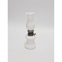 Antika Porselen Gaz Lambası 005 Beyaz
