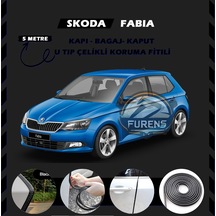 Skoda Fabia Oto Araç Kapı Koruma Fitili 5metre Parlak Siyah Renk