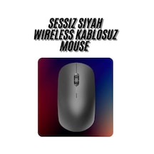 Kablosuz Bağlantı Yüksek Hassasiyetli Kablosuz Wireless Siyah Mouse - Lisinya Diğer