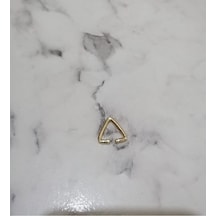Altın Kaplama Üçgen Kıkırdak Küpe Altın