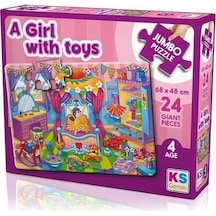 Ks Puzzle A Girl With Toys Jumbo Puzzle