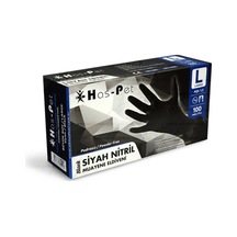 Haspet Siyah Nitril Large Dövme Eldiveni - Kutu
