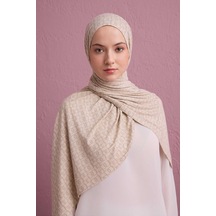 Imannoor Dokuma Noor Krem Supreme Şal 70x175 Krem