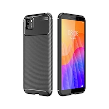 Newface Huawei Y5p Kılıf Auto Focus Karbon Kapak - Siyah