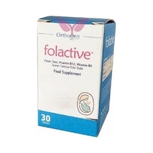 Orthogen Folactive Folat İyot Vitamin B12 Ve B6 İçeren Takviye Edici Gıda 30 Tablet