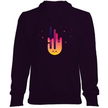 Minimalist Desenli Hoodie Kadın Kapşonlu Hoodie Sweatshirt (525302012)