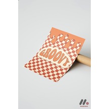 Groovy Retro Tipografi, Çerçevesiz Yüksek Kalite Duvar Afişi - Motivasyon Hediyesi
