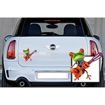 Gitarcı Müzisyen Araba Oto Sticker Yapıştırma Renkli