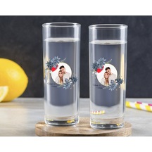 Kişiye Özel Renkli Baskılı İsimli Fotoğraflı İkili Vodka Bardağı-34 Çok Renkli