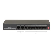 Dahua PFS3010-8ET-65, 8 Port, MegaBit, 8 Port PoE, 65W, +2 Port M