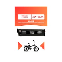 Arc 101 Uyumlu 36v 20ah Elektrikli Bisiklet Bataryası Siyah