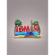 İzmir Temalı Kabartmalı Polyester Magnet. 8cm X 5cm. 10895848