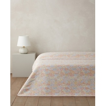 Fleur Multicolore Çift Kişilik Çok Amaçlı Örtü 200x220 Cm Yavruağzı