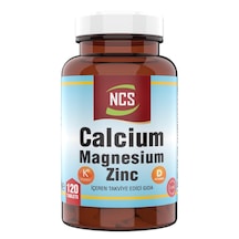 Ncs Calcium Magnesium Çinko D&K Kalsiyum Magnezyum Çinko 120 Tb