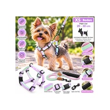 Ally Paws Köpek Göğüs Tasması Ve Gezdirme Kayışı Seti Xs Beden 6mm X 120cm - Pastel Çok Renkli
