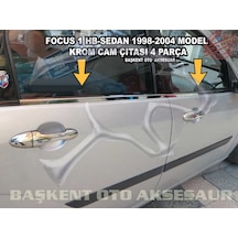 Ford Focus 1 Sedan Krom Cam Çıtası 4 Parça 1998-2004 P. Çelik