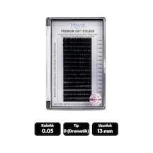 Misyul 0.05d Dramatik Kıvrım 13 Mm Soft Eyelash Doğal İpek Kirpik 16'lı