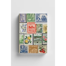 Vintage Serisi 12 Pul Koleksiyonu Bullet Journal A5 Noktalı Defter Çok Renkli