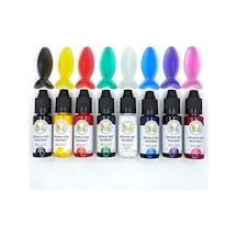 Hobiflex Epoksi Reçine Sıvı Pigment Boya Transparan Set 8 Renk 20 Ml 160 Ml 0,15 L