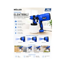 Pro Müller Profesyonel 2000 W Duvar Panel,beton Ahşap Vb Elektrikli Sprey Boya Püskürtme Tabancası
