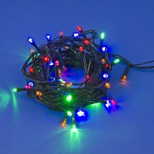 10 M 100 Led Pilli 2 Kademeli Rgb Işık Siyah Kablo Çok Renkli