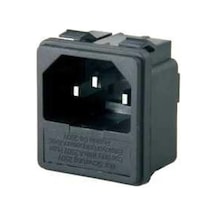 Ic-213a C14 Power Soket Erkek Şase Kulaksız Sigorta Yuvalı