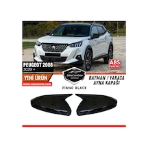 Peugeot 2008 2019 Sonrası Uyumlu Batman Yarasa Ayna Kapağı Piano Black Abs Plastik Sağ Sol Takım 00 Şüscaroto Aksesuar