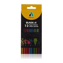 Adel Blackline Boya Kalemi 12 Renk, Tam Boy 124-Pembe
