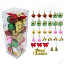 Yılbaşı Ağacı Lüks Süsleme Seti, 4,5cm X 30 Parça Diğer