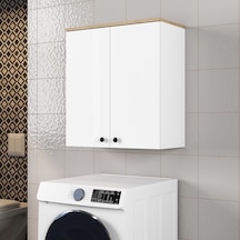 Ferniso Mobilya Banyo Dolabı 2 Kapaklı Beyaz-ceviz Beyaz