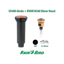 Rain Bird Rvan18360 Döner Nozul Tam Tur 4 - 5,5 Mt. Ve 1804 Profesyonel Sprey Gövde Seti