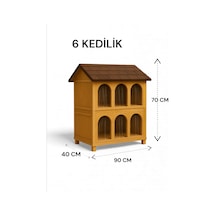 Kedi Evi Kedi Yuvası Kedi Barınağı 6 Kedilik Suya Ve Kara Dayanıklı Dış Mekan Kedi Yuvası