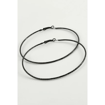 Zikzak Desenli Metal Halka Küpe 8-9-10 Cm çok renkli
