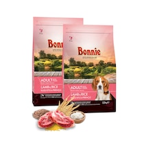 Bonnie Kuzu Etli ve Pirinçli Yetişkin Köpek Maması 2 x 2500 G