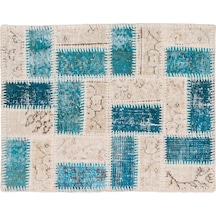 Patchwork El Dokuma Anadolu Halısı (431185141) Açık Mavi