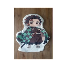 Ow Bag Demon Slayer - Tanjiro Desenli Şekilli Tasarım Chibi Karakter Yastık Çok Renklı