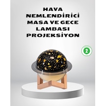 Usb Projeksiyon Gece Lambası Ve Hava Nemlendirici Aromaterapi Destekli, Taşınabilir Mini