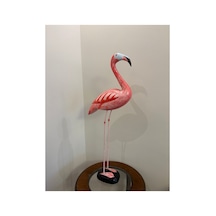 El Yapımı Flamingo Heykeli Büyük Boy Tropikal Ev Ve Bahçe Dekorasyonu Biblo Obje